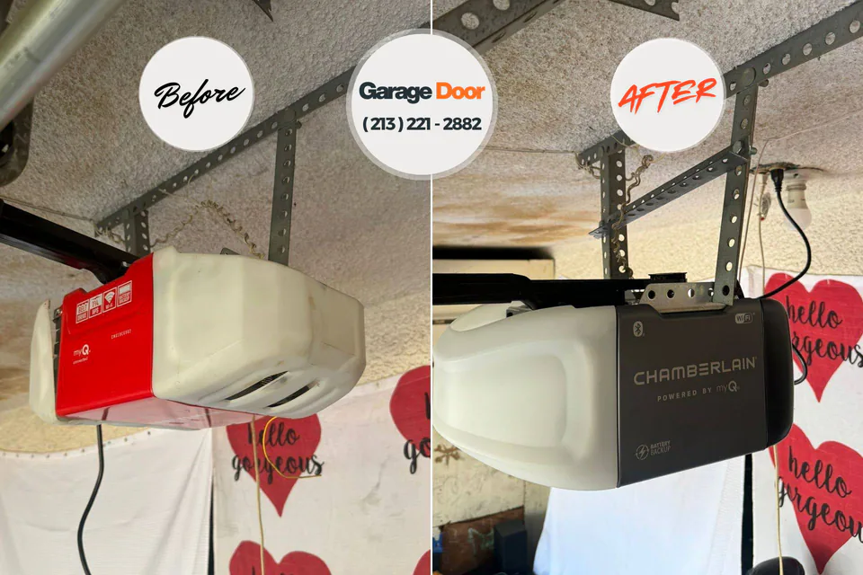 Before and after: garage door repair Lady Lake, FL
